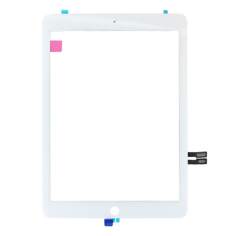 Vitre tactile blanche avec bouton home - iPad 6 (2018) Blanc - Photo 1 Vitre tactile blanche avec bouton home - iPad 6 (2018) Blanc - Photo 1