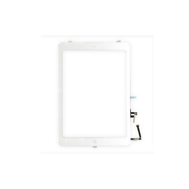 Vitre tactile blanche avec bouton home - iPad Air Blanc - Photo 1 Vitre tactile blanche avec bouton home - iPad Air Blanc - Photo 1