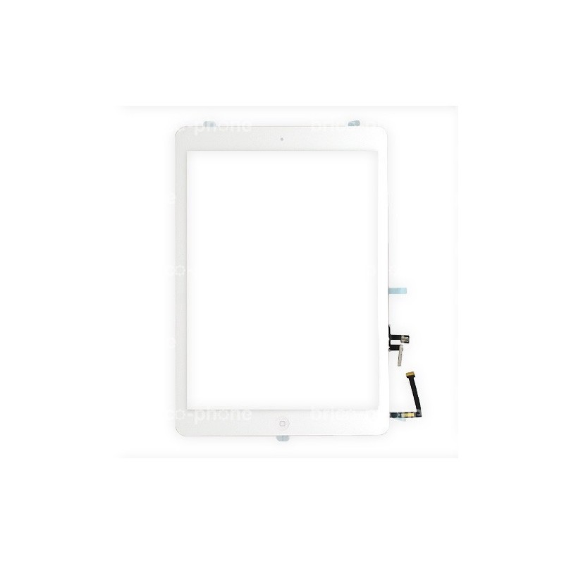 Vitre tactile blanche avec bouton home - iPad Air Blanc (Qualité Premium) - Photo 1 Vitre tactile blanche avec bouton home - iPad Air Blanc (Qualité Premium) - Photo 1