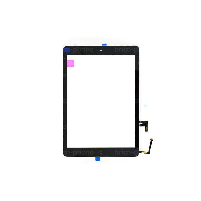 Vitre tactile noire avec bouton home - iPad Air Noir - Photo 1 Vitre tactile noire avec bouton home - iPad Air Noir - Photo 1
