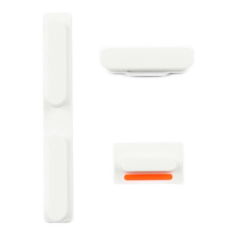 Kit Boutons Blanc: Power, Silencieux, Volume - iPhone 5C Kit Boutons Blanc: Power, Silencieux, Volume - iPhone 5C