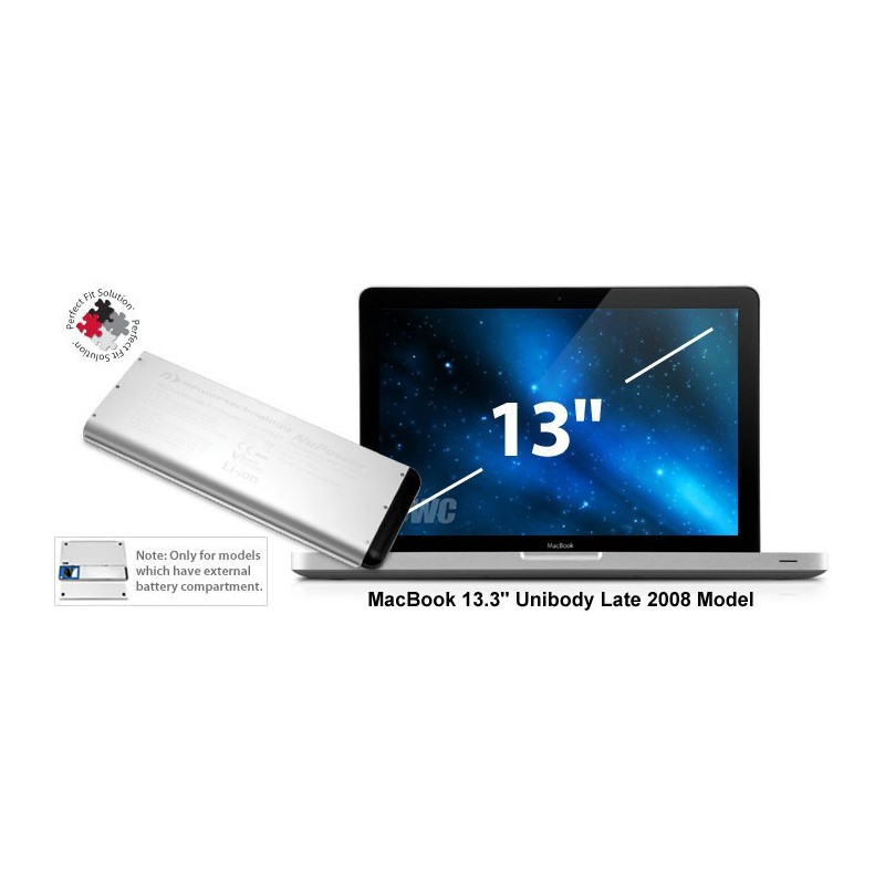 Batterie NuPower NewerTech - MacBook 13" Fin 2008 Batterie NuPower NewerTech - MacBook 13" Fin 2008