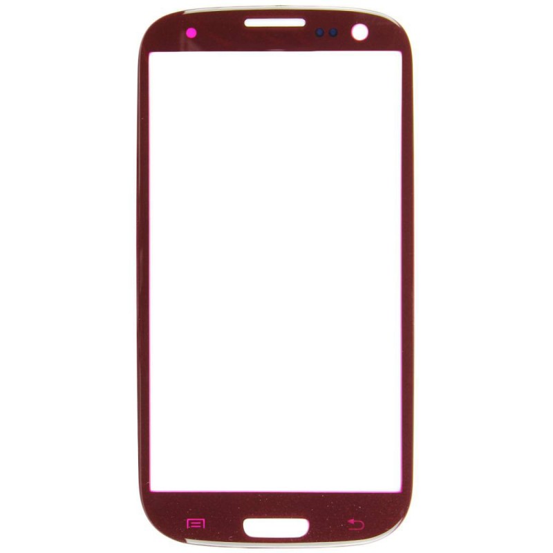 Vitre Rouge + Stickers - Samsung Galaxy S3 Vitre Rouge + Stickers - Samsung Galaxy S3