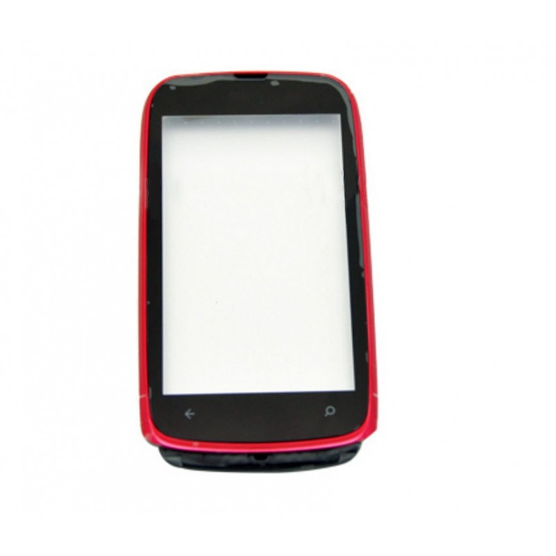 Vitre tactile Rouge + châssis - Lumia 610 Vitre tactile Rouge + châssis - Lumia 610