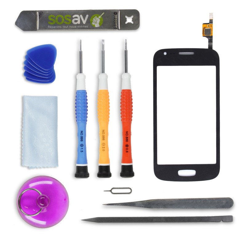 Kit de réparation Vitre Tactile Noire - Galaxy Ace 3 Kit de réparation Vitre Tactile Noire - Galaxy Ace 3