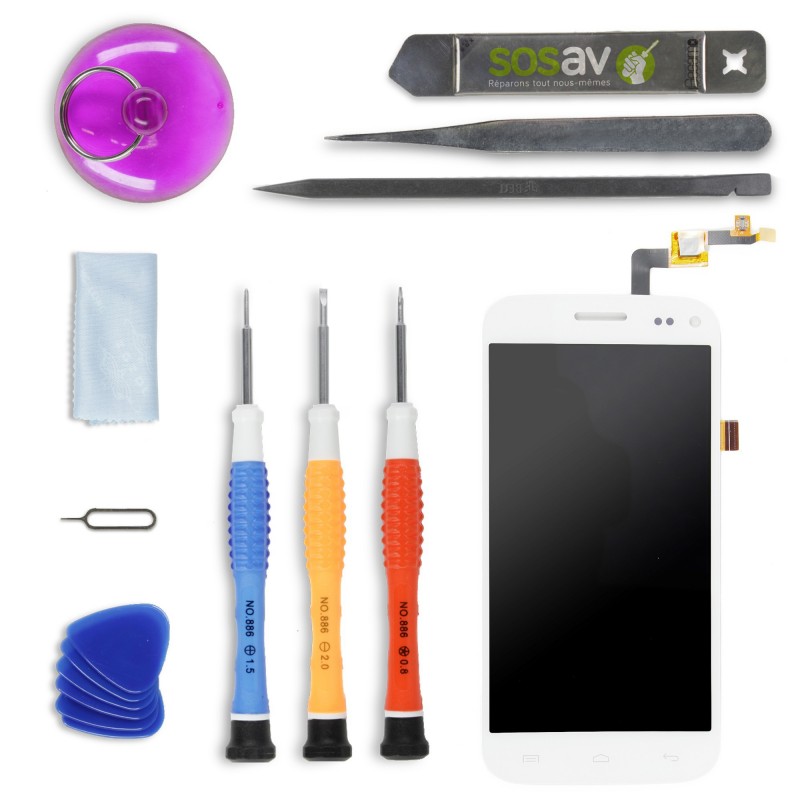 Kit de réparation Ecran Complet Blanc - Wiko Darkmoon Kit de réparation Ecran Complet Blanc - Wiko Darkmoon