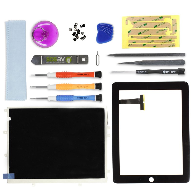 Kit réparation vitre tactile + LCD - iPad WiFi Kit réparation vitre tactile + LCD - iPad WiFi