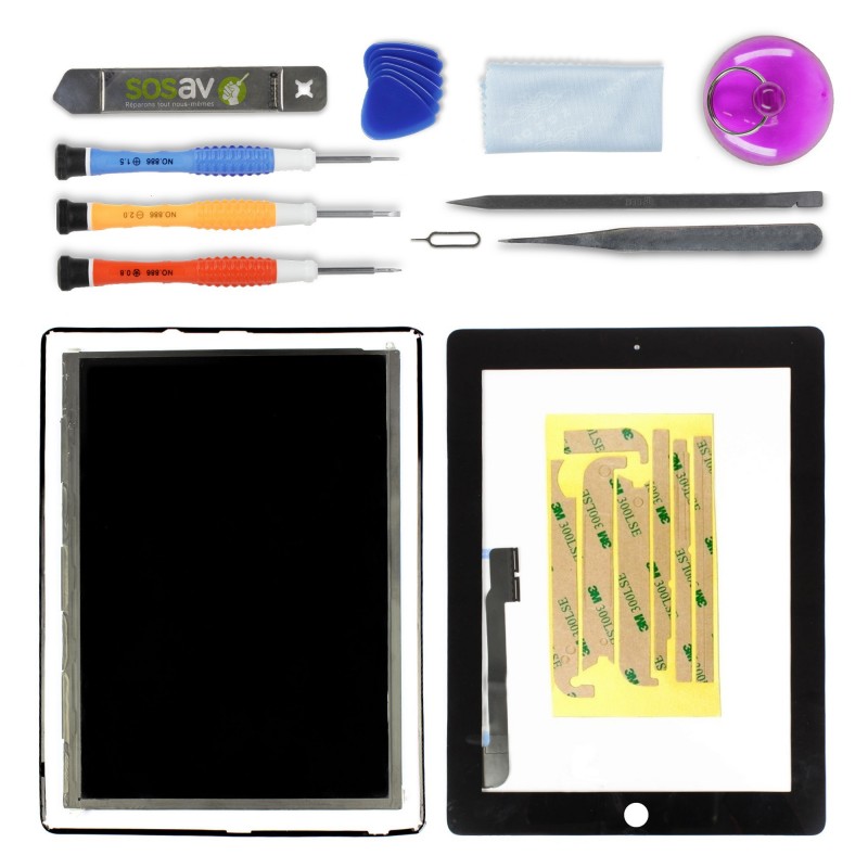 Kit réparation tactile + LCD (NOIR) - iPad 3 Kit réparation tactile + LCD (NOIR) - iPad 3