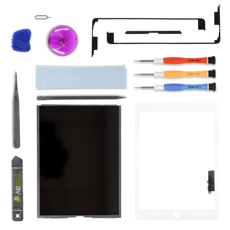 Kit réparation Ecran complet Blanc (Tactile + LCD) - iPad Air