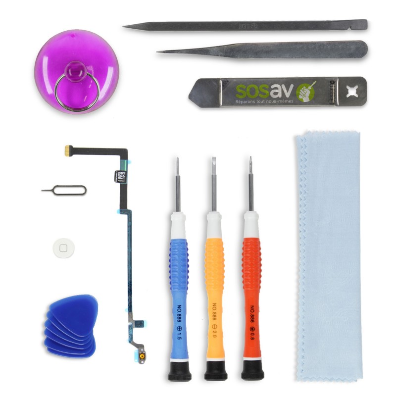 Kit de réparation Bouton Home Blanc - iPad Air Kit de réparation Bouton Home Blanc - iPad Air