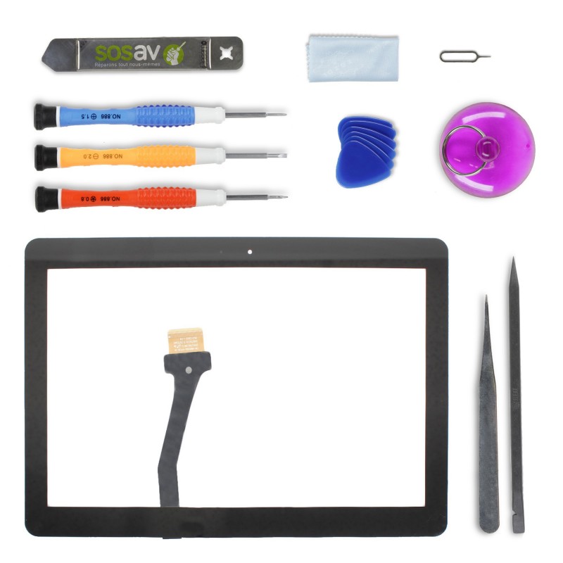 Kit de réparation Vitre Tactile Noire - Galaxy Note 10.1 Kit de réparation Vitre Tactile Noire - Galaxy Note 10.1