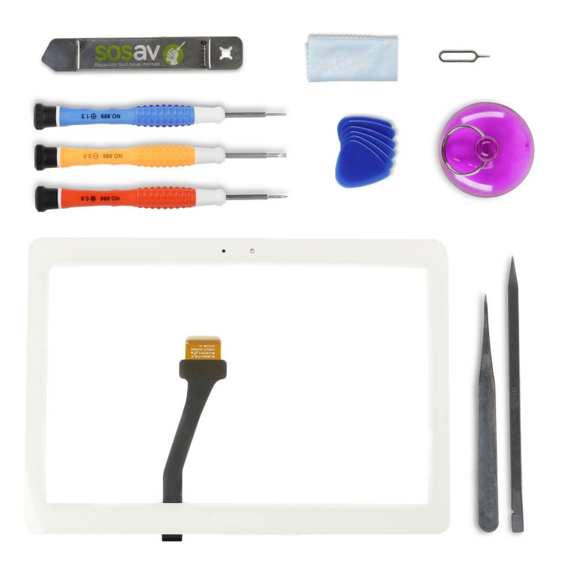 Kit de réparation Vitre Tactile Blanche - Galaxy Note 10.1 Kit de réparation Vitre Tactile Blanche - Galaxy Note 10.1