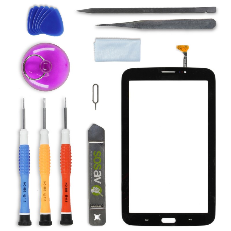 Kit de réparation Vitre Tactile Noire - Galaxy Tab 3 7" 3G Kit de réparation Vitre Tactile Noire - Galaxy Tab 3 7" 3G