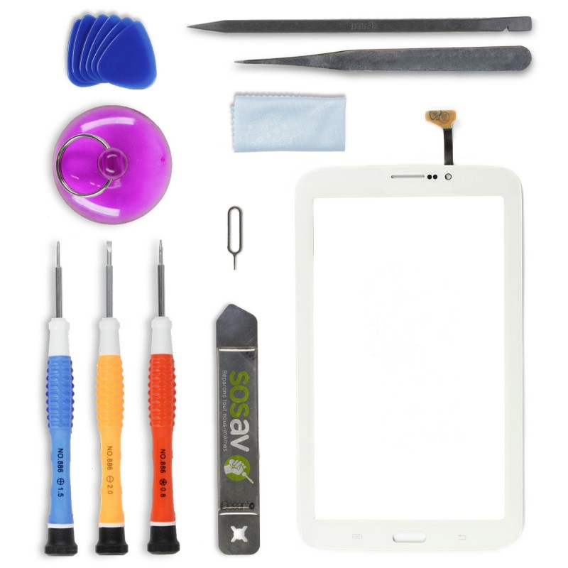 Kit de réparation Vitre Tactile Blanche - Galaxy Tab 3 7" 3G Kit de réparation Vitre Tactile Blanche - Galaxy Tab 3 7" 3G