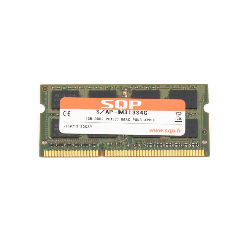 RAM SQP SoDimm 4Go DDR3 1333 MHz PC3-10600 RAM SQP SoDimm 4Go DDR3 1333 MHz PC3-10600