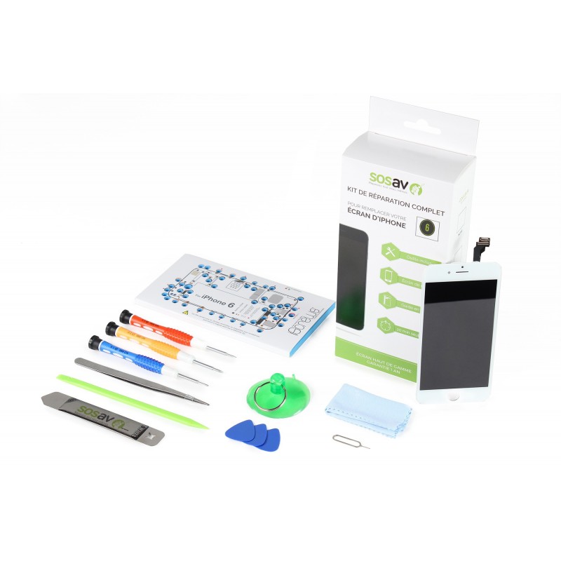 Kit de réparation Packagé Ecran Blanc - iPhone 6 Kit de réparation Packagé Ecran Blanc - iPhone 6