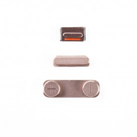 Lot de 3 boutons (Power / Vibreur / Volume ) OR ROSE - iPhone SE