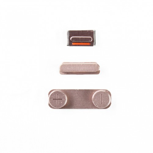 Lot de 3 boutons (Power / Vibreur / Volume ) OR ROSE - iPhone SE