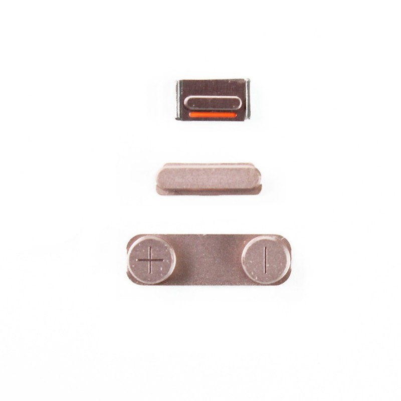 Lot de 3 boutons (Power / Vibreur / Volume ) OR ROSE - iPhone SE Lot de 3 boutons (Power / Vibreur / Volume ) OR ROSE - iPhone SE