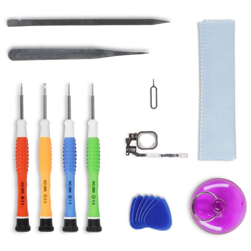 Kit de réparation Bouton Home Blanc - iPhone 5S / SE Kit de réparation Bouton Home Blanc - iPhone 5S / SE