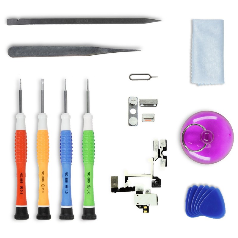 Kit de réparation boutons BLANCS - iPhone 4 Kit de réparation boutons BLANCS - iPhone 4