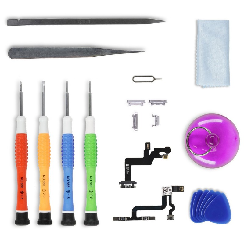 Kit de réparation Boutons NOIR - iPhone 6S Plus Kit de réparation Boutons NOIR - iPhone 6S Plus