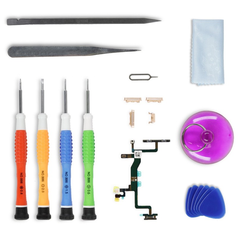Kit de réparation 4 boutons OR - iPhone 6S Kit de réparation 4 boutons OR - iPhone 6S
