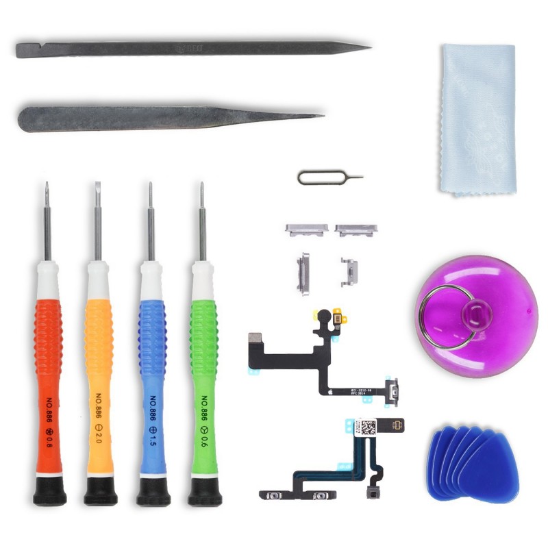 Kit de réparation Boutons (Vibreur, Volume & Power) NOIR - iPhone 6 Plus Kit de réparation Boutons (Vibreur, Volume & Power) NOIR - iPhone 6 Plus