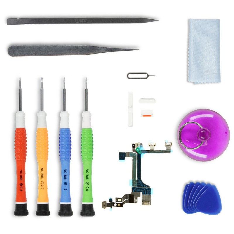 Kit réparation Boutons (Power, vibreur, volume) - iPhone 5C Blanc Kit réparation Boutons (Power, vibreur, volume) - iPhone 5C Blanc
