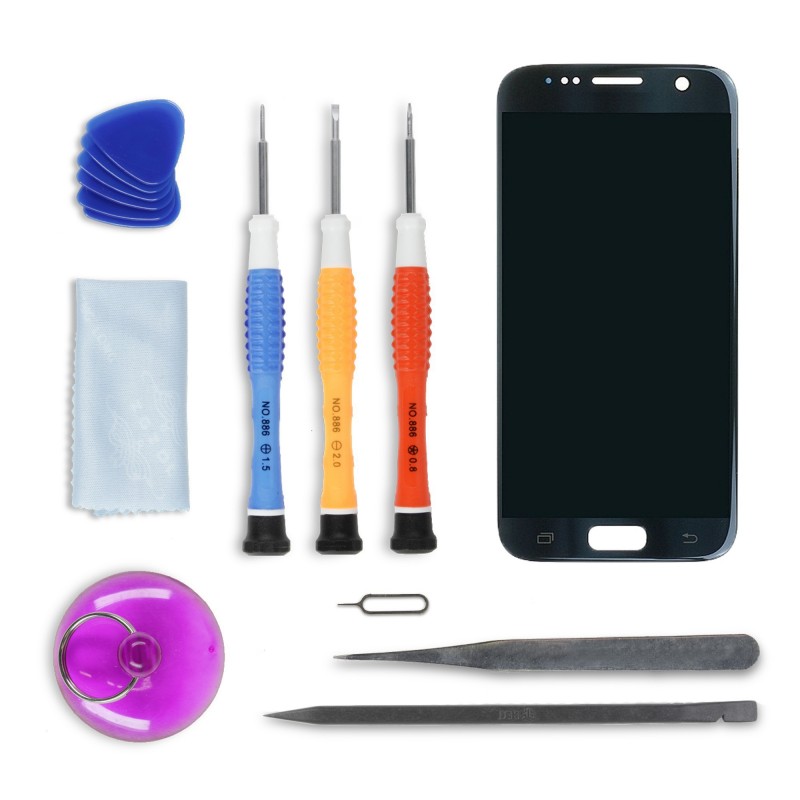 Kit de réparation Ecran Noir - Galaxy S7 Kit de réparation Ecran Noir - Galaxy S7