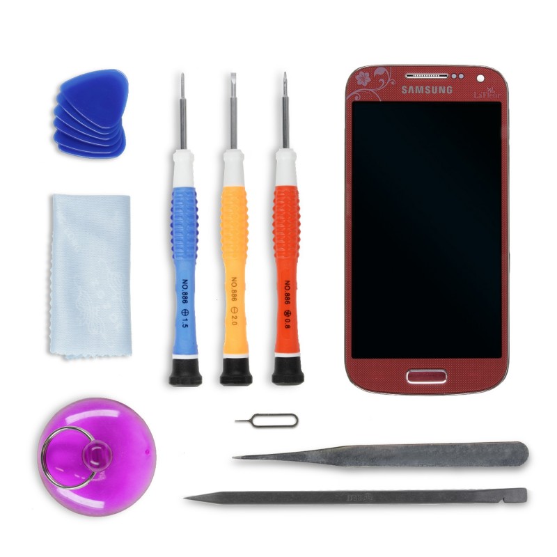 kit de réparation Ecran Rouge - Galaxy S4 Mini Plus kit de réparation Ecran Rouge - Galaxy S4 Mini Plus
