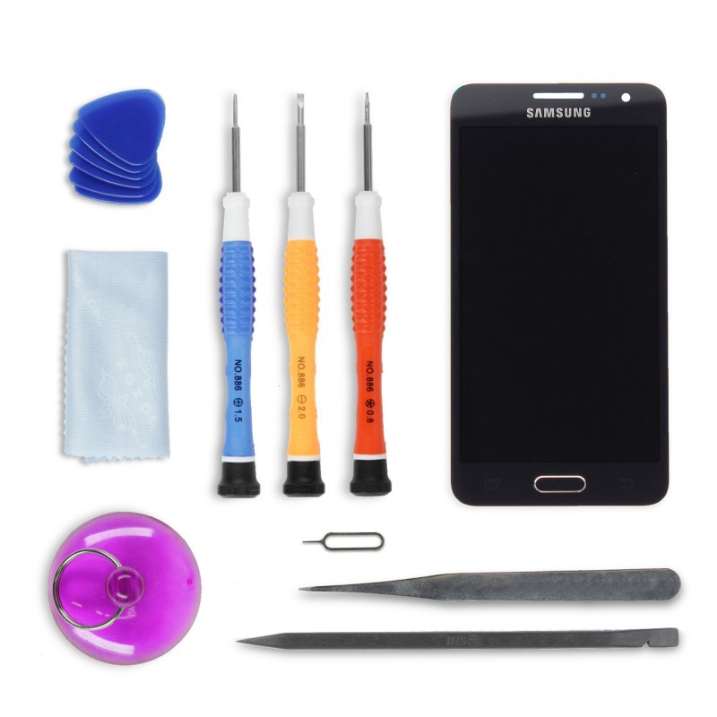 Kit de réparation Ecran Bleu/Noir - Samsung Galaxy A3 Kit de réparation Ecran Bleu/Noir - Samsung Galaxy A3