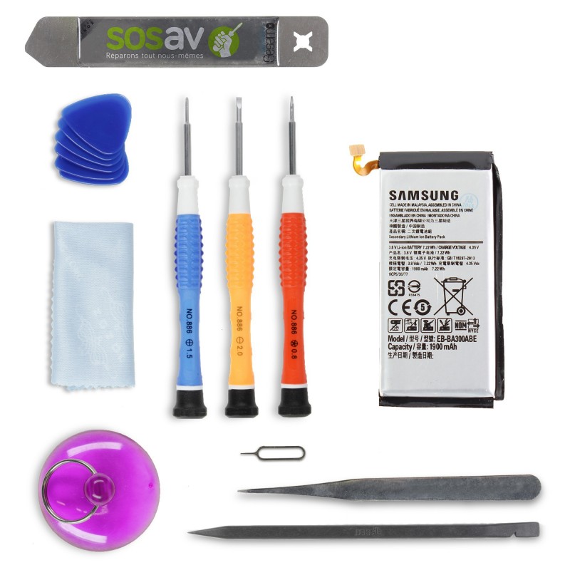 Kit de réparation Batterie - Samsung Galaxy A3 Kit de réparation Batterie - Samsung Galaxy A3