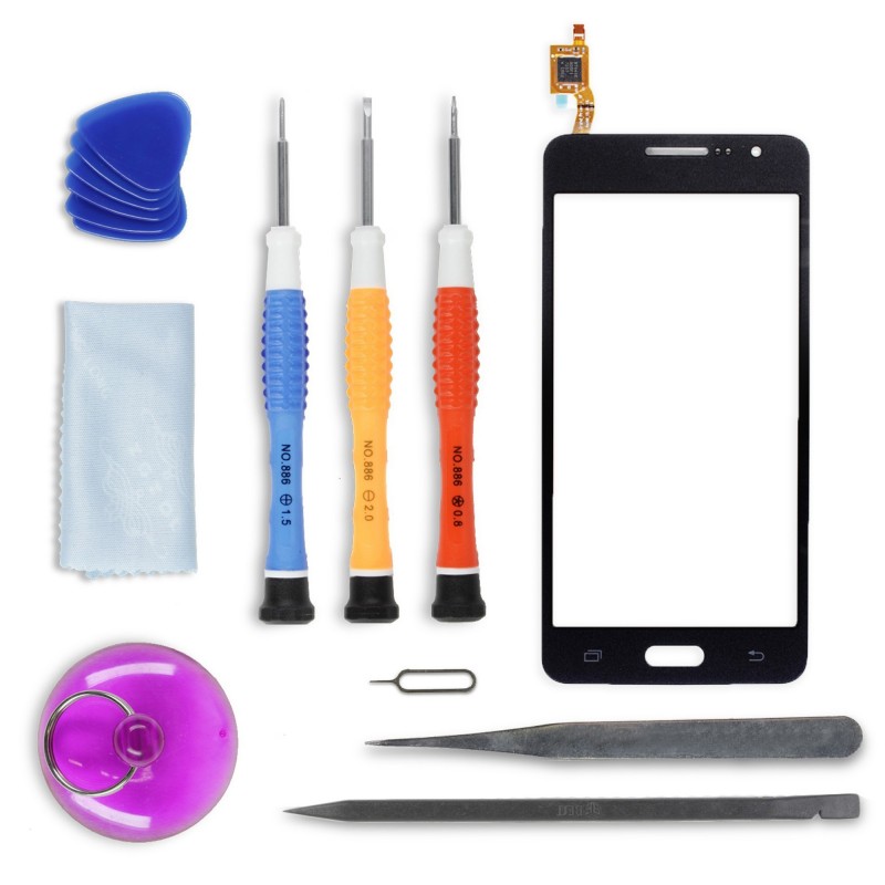 Kit de réparation Vitre tactile Noire - Galaxy Grand Prime SM-G530F Kit de réparation Vitre tactile Noire - Galaxy Grand Prime SM-G530F