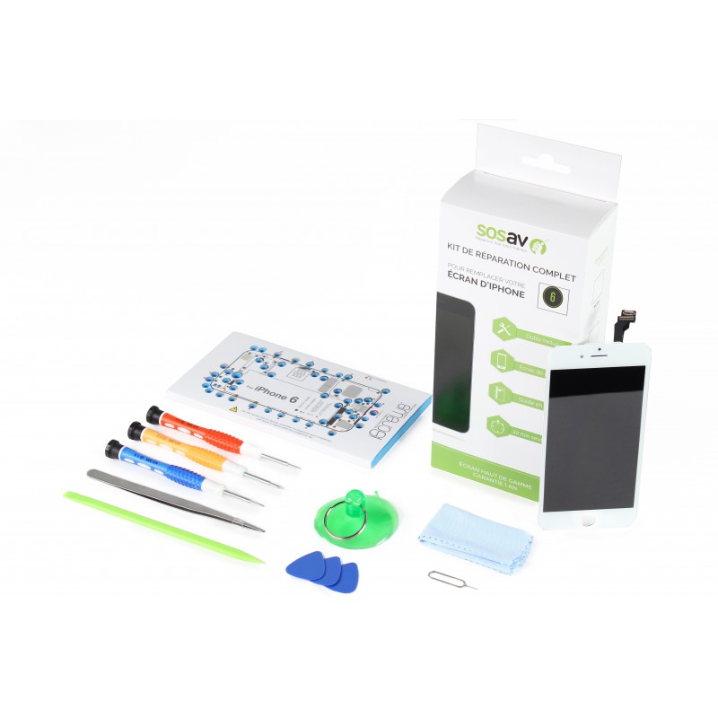 Kit de réparation Ecran Complet Blanc - iPhone 6 Kit de réparation Ecran Complet Blanc - iPhone 6