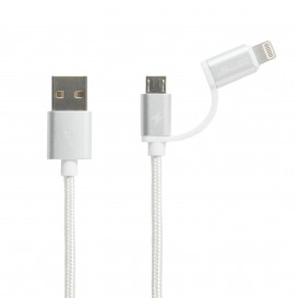Chargeur duo micro USB / Lightning Moxie
